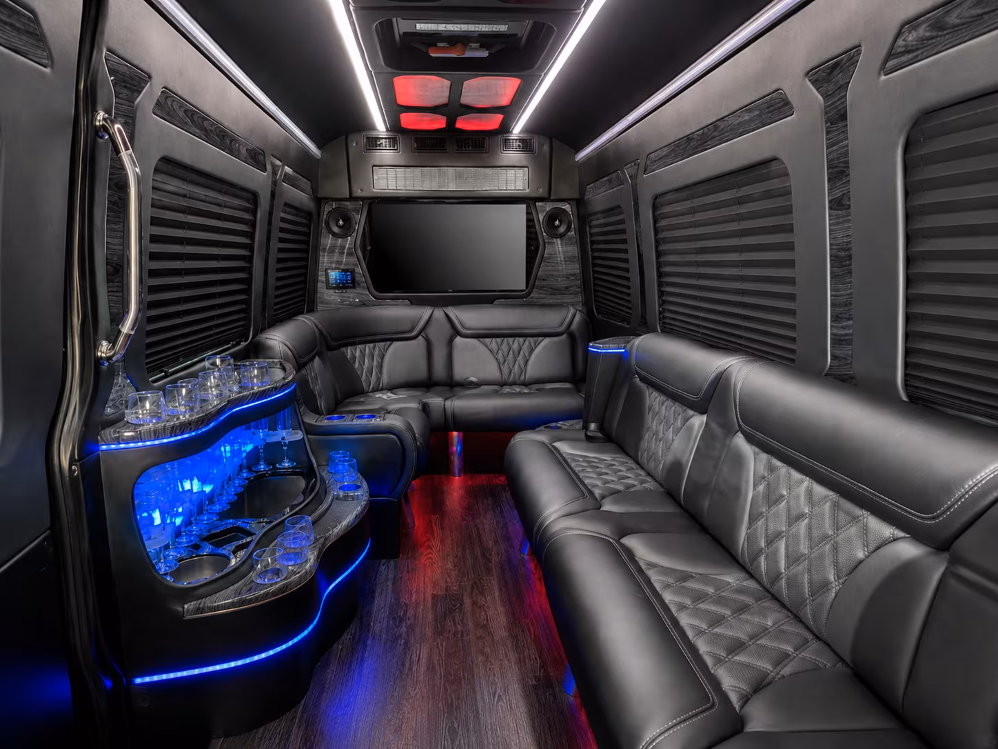 kingsport 50 passenger party bus interior