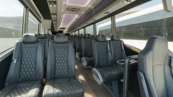 Interior of Charter Bus Company Kingsport's 20 Passenger Mini bus in Kingsport