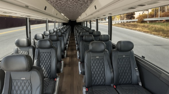 Interior of Charter Bus Company Kingsport's 25 Passenger Mini bus in Kingsport
