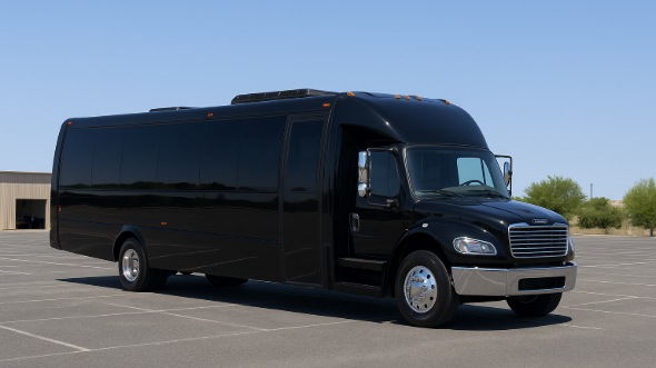 Exterior of Charter Bus Company Kingsport's 25 Passenger Mini bus in Kingsport