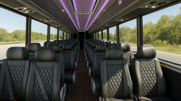 Interior of Charter Bus Company Kingsport's 28 Passenger Mini bus in Kingsport