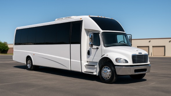 Exterior of Charter Bus Company Kingsport's 28 Passenger Mini bus in Kingsport