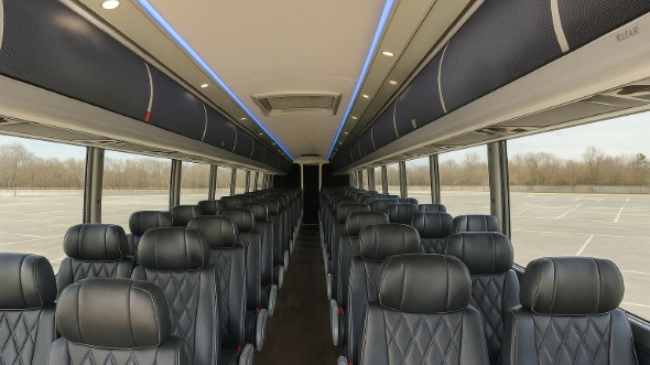 Interior of Charter Bus Company Kingsport's 50 Passenger Charter Bus in Kingsport