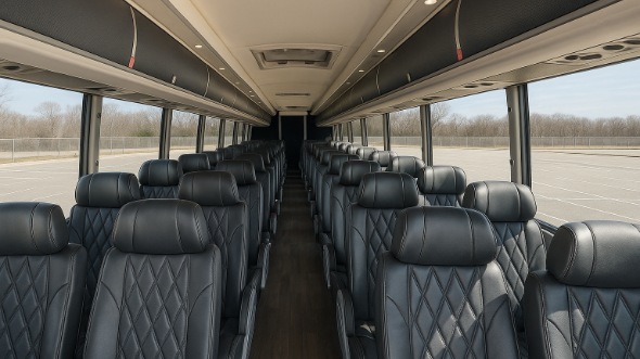 Interior of Charter Bus Company Kingsport's 55 Passenger Charter Bus in Kingsport