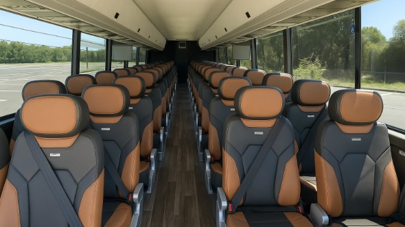 kingsport 50 passenger charter bus inside