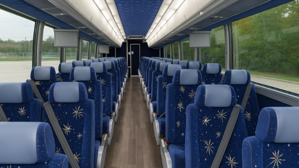 kingsport 54 passenger charter bus inside