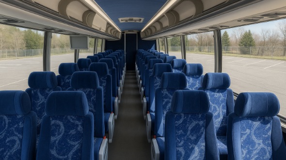 kingsport 55 passenger charter bus inside