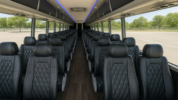 kingsport 56 passenger charter bus inside