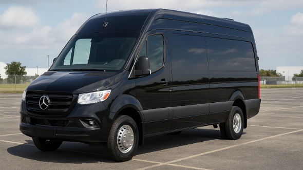 Exterior of Charter Bus Company Kingsport's Sprinter Limo in Kingsport
