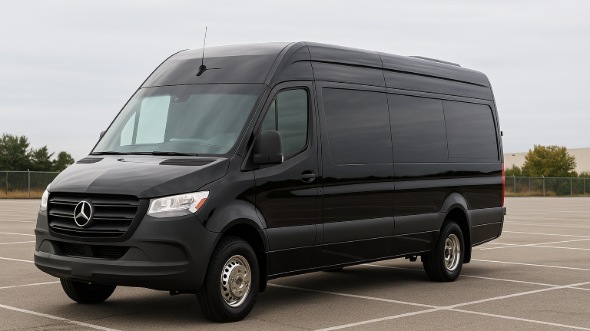 Exterior of Charter Bus Company Kingsport's Sprinter Van Rental With Driver in Kingsport
